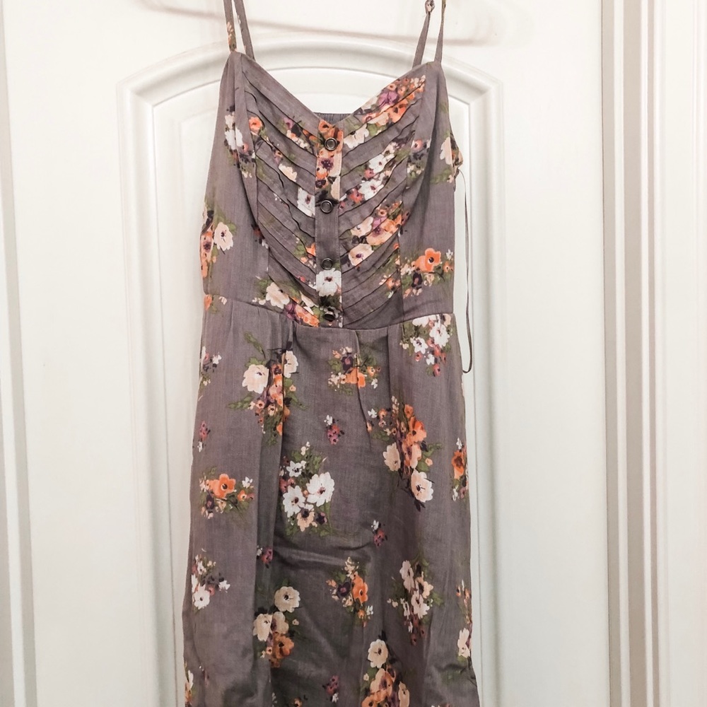 Gray floral dress